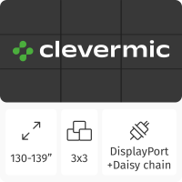 Видеостена 3x3 CleverMic DP-W46-3.5-500 138"